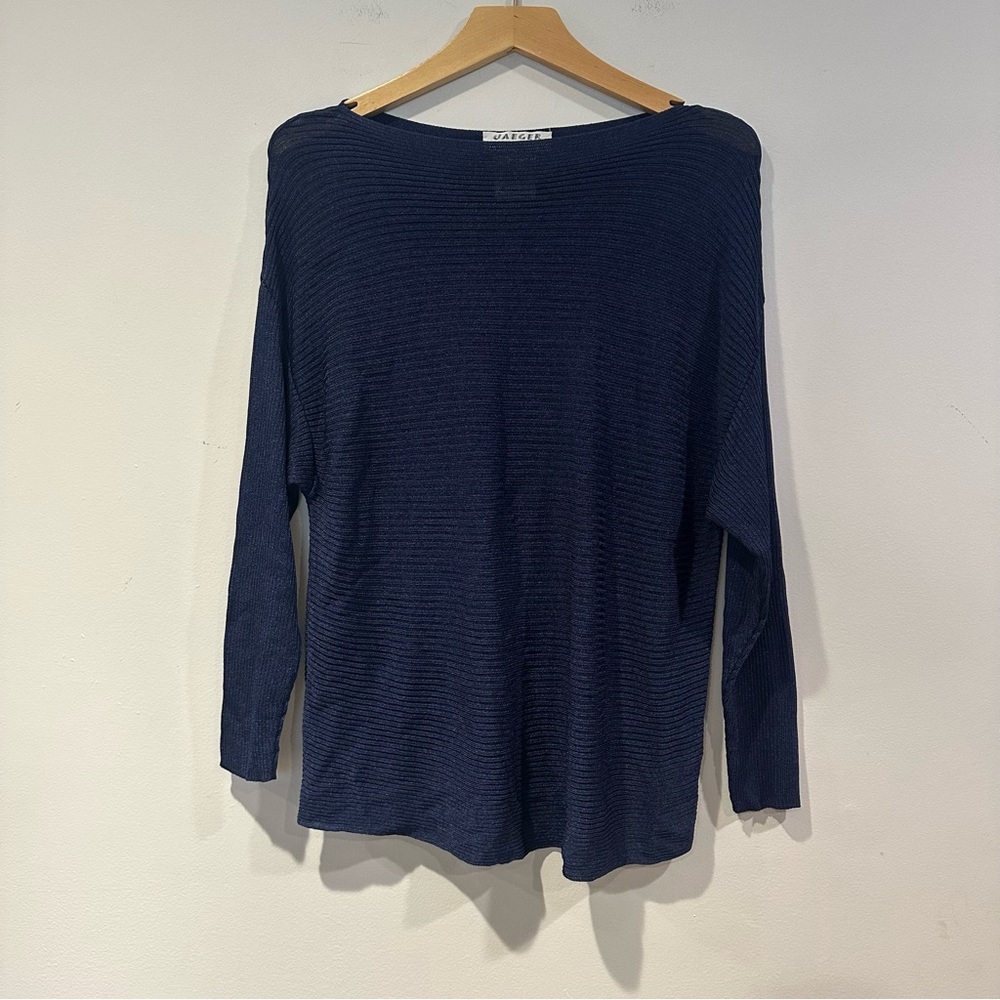 Jaeger Women's Viscose Scoop Neck Sweater